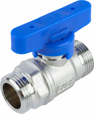 Кран шаровой FAR 3/4", НР, син. бабочка, хром